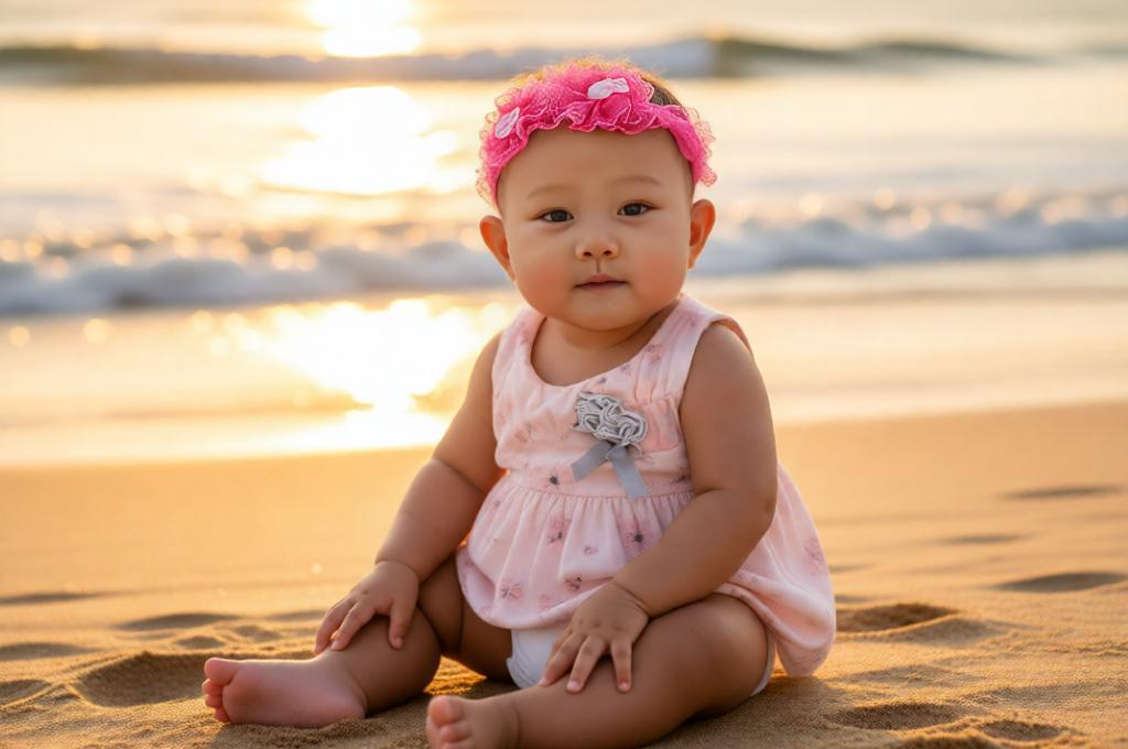 Ultra-Realistic Baby Beach Photoshoot Prompt
