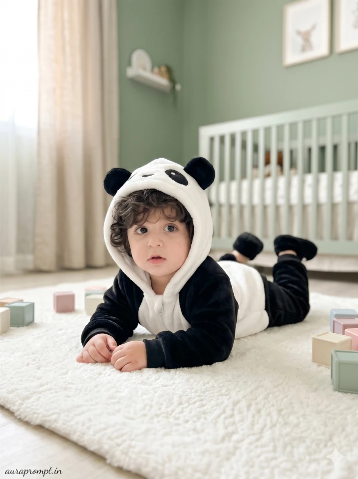 Ultra Realistic Pandas Onesie Baby Photo Prompt for Gemini AI