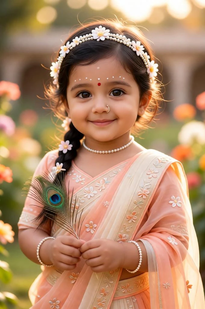 Viral Radha Rani Baby Girl Photorealistic Prompt