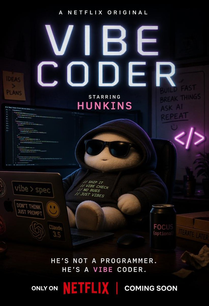 AI Prompt for AI-Generated Promo Posters: Vibe Coder in a Neon-Lit Programmer Workspace