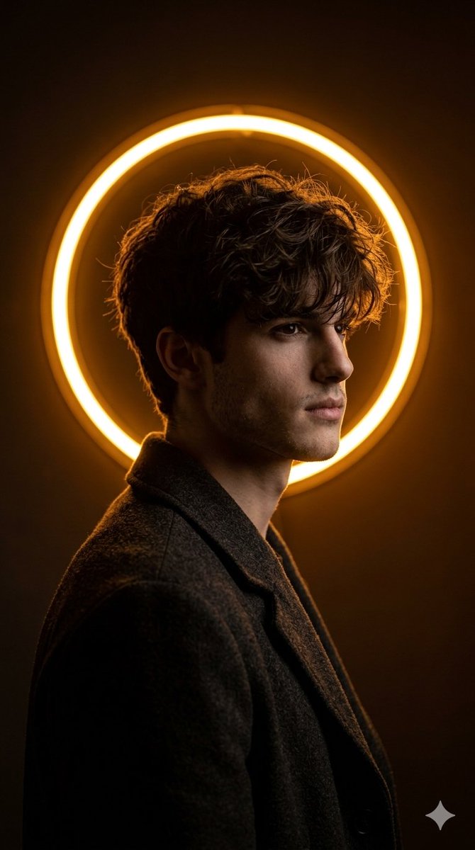 AI Portrait Prompt: Cinematic Neon Ring
