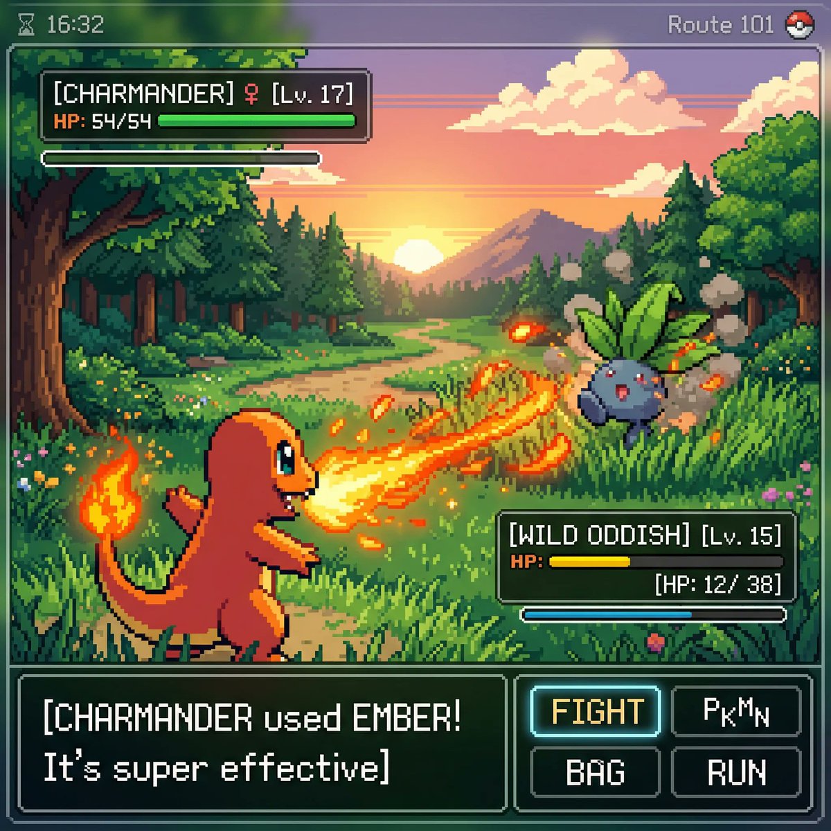 AI Prompt: Create Highly Detailed Pixel Art for Retro Game Battles