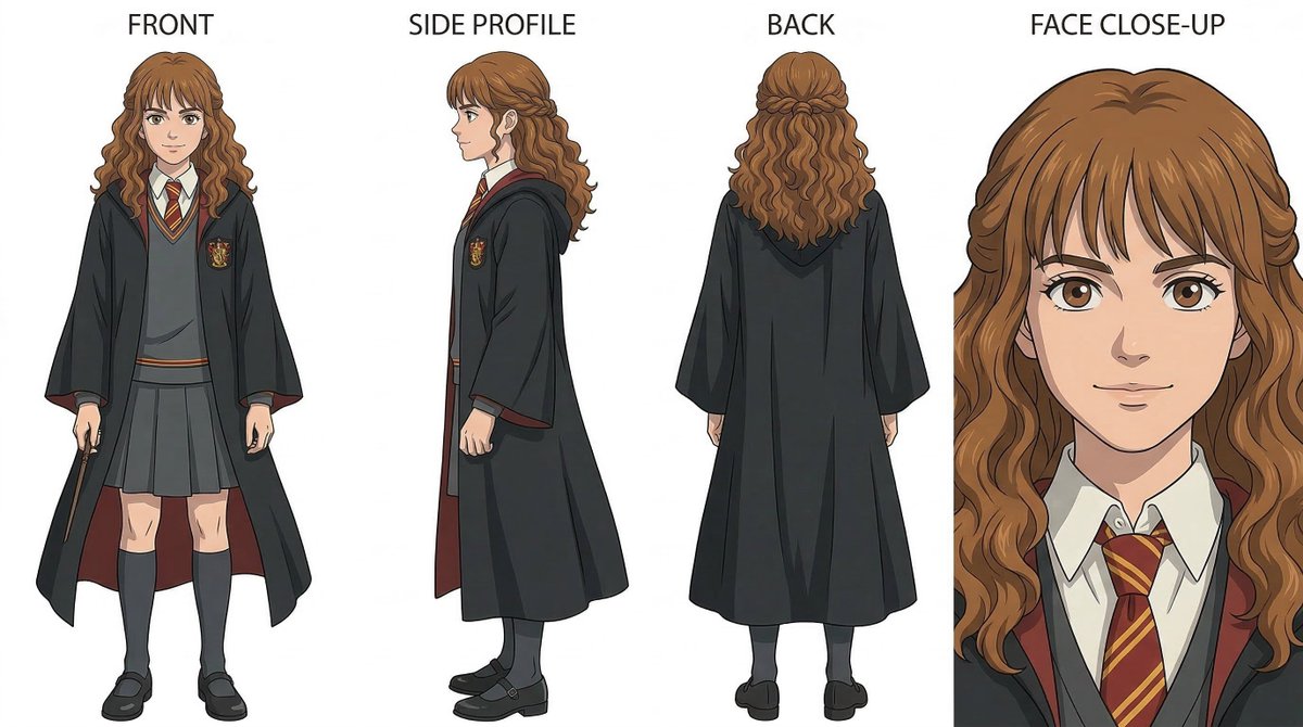 AI Prompt: Create Magical Anime Characters with Ghibli-Inspired Turnarounds