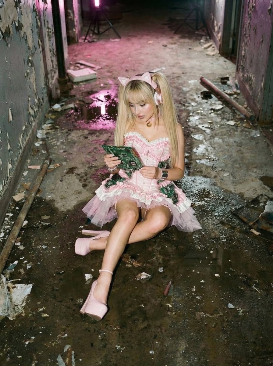 AI Prompt: Cyberpunk Magical Girl Sabrina Carpenter for AI Image Gen