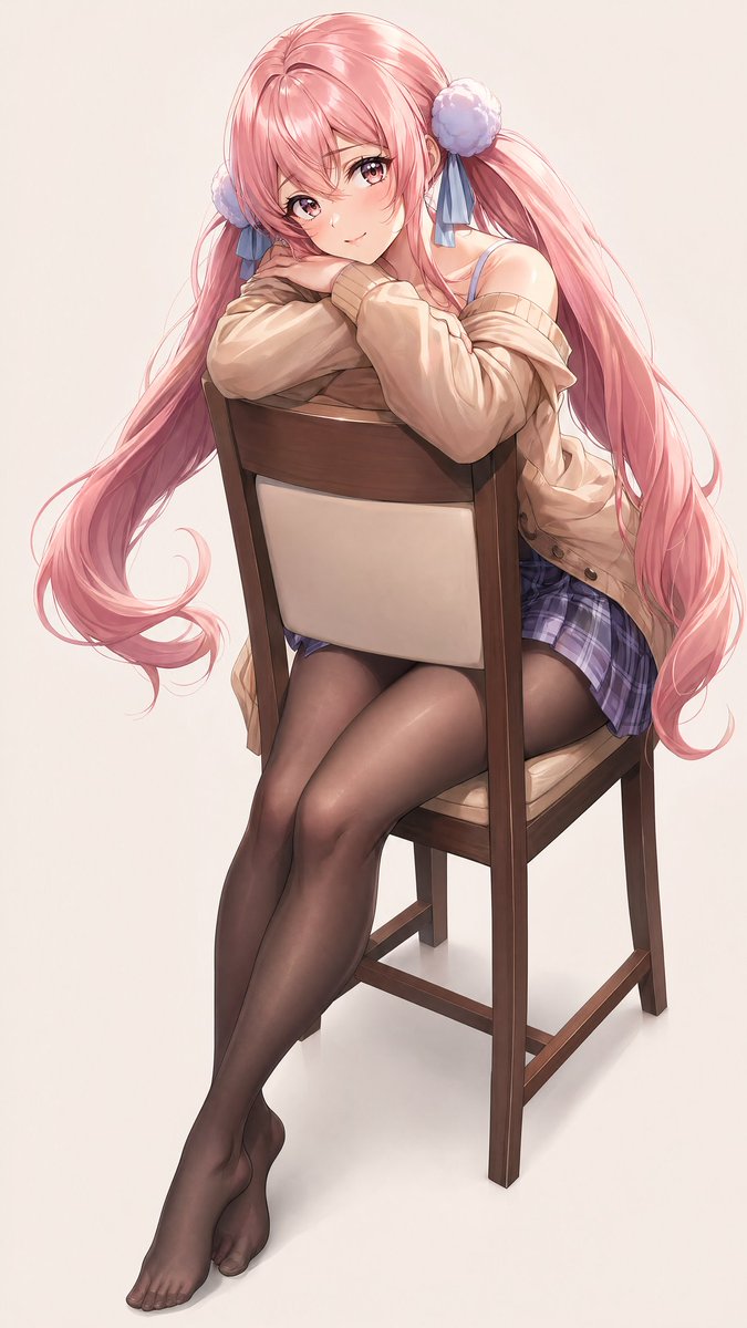 AI Prompt: Drawer-Style Pink Twin-Tail Anime Girl Character Portrait for Social Media