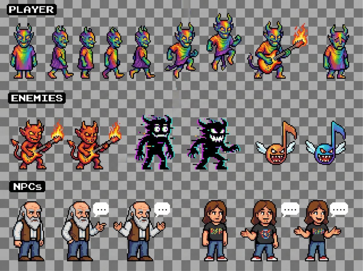 AI Prompt for 2D Pixel Art NES Game Assets - Enemies, NPCs, and Characters