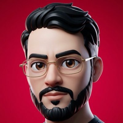 AI Prompt for 3D Male Avatar on Red Background