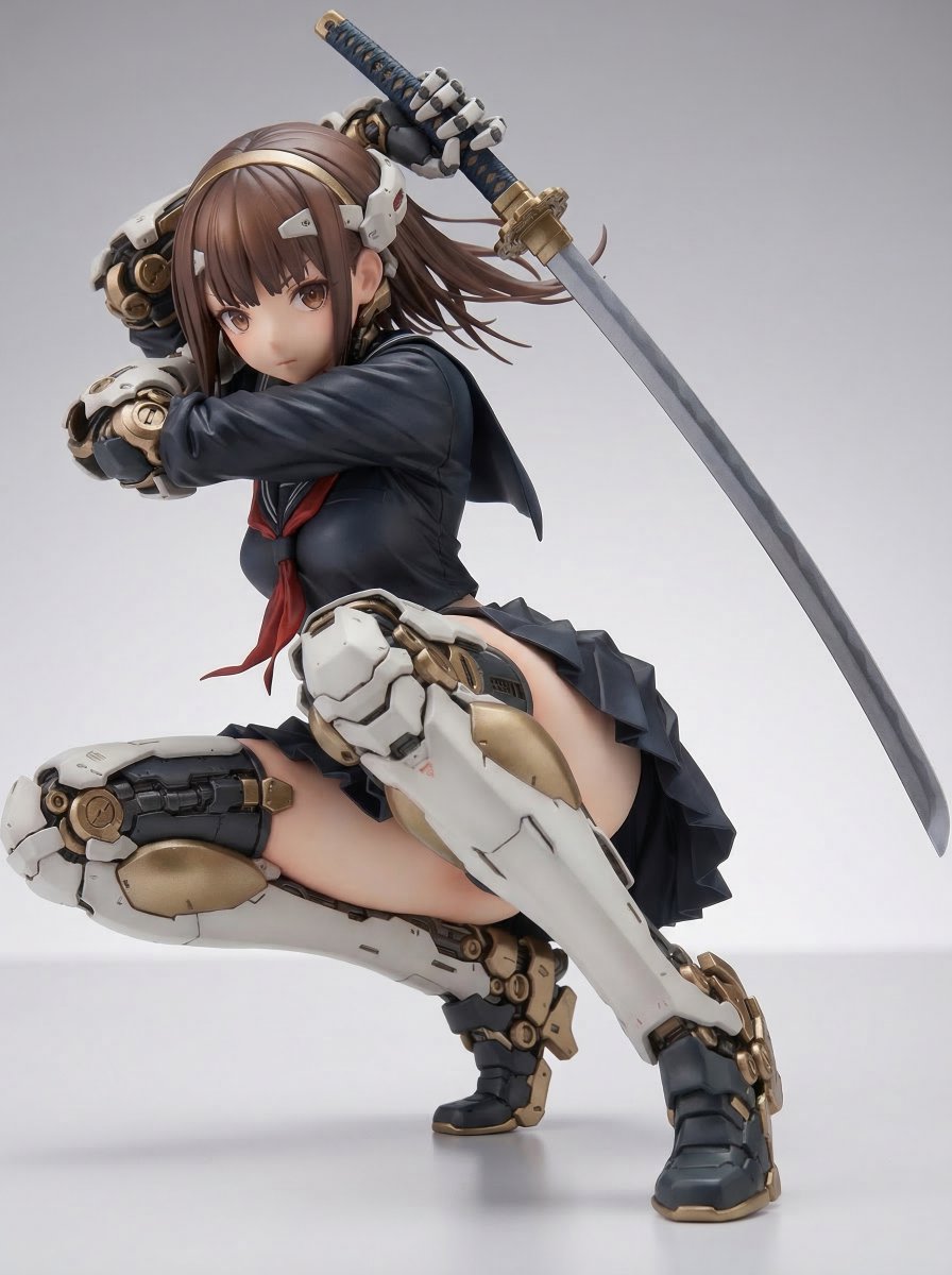 AI Prompt for 3D Mecha Girl Character Design