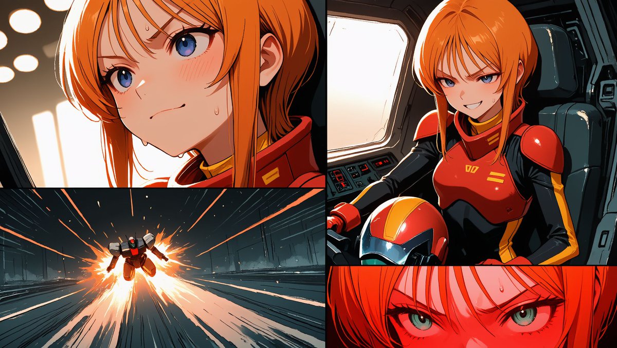 AI Prompt for 80s Anime-Style Mecha Comic Page