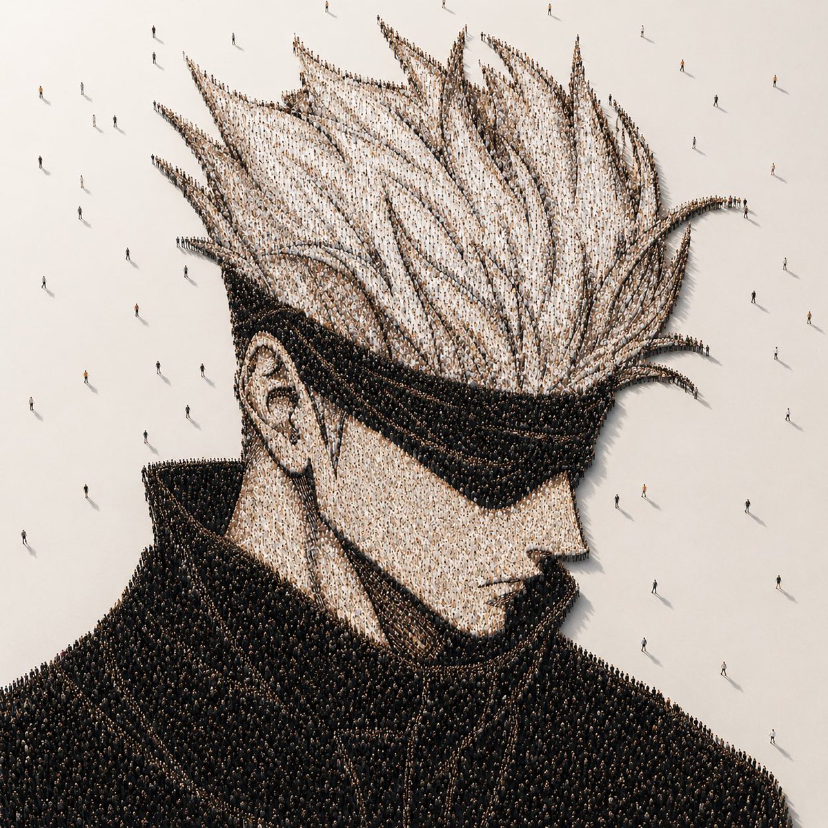 AI Prompt for a Community Generated Minimalist Anime Portrait