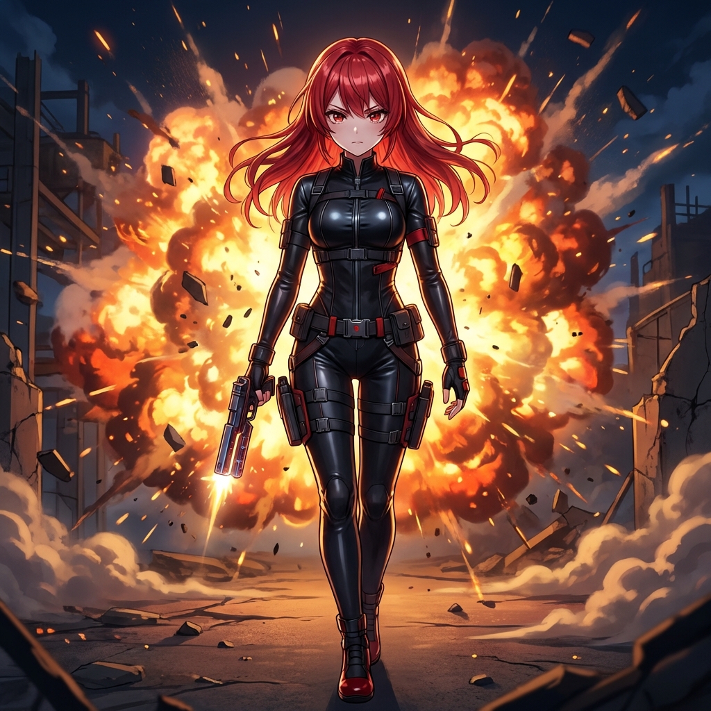 AI Prompt for Action Movie Poster with Spy Character