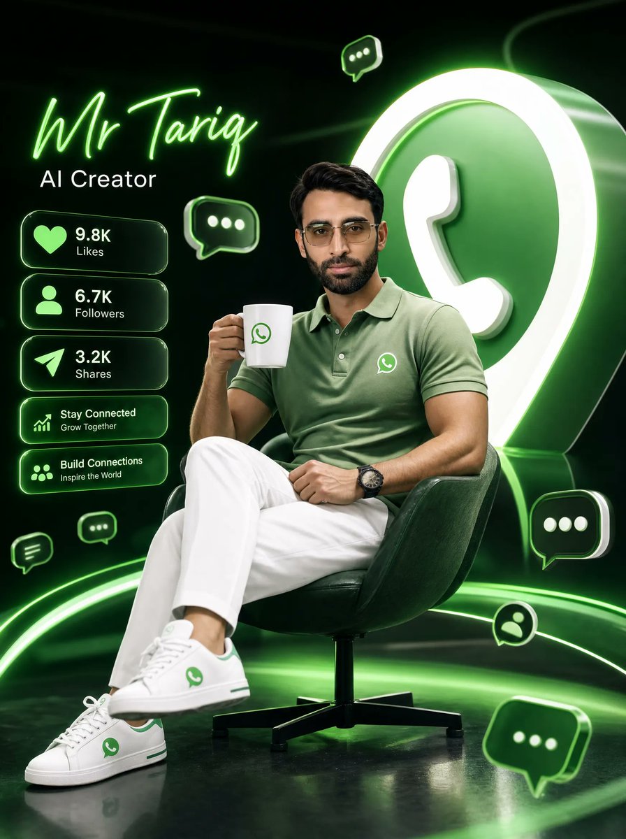 AI Prompt for AI Creator Profile Poster with 3D Effect