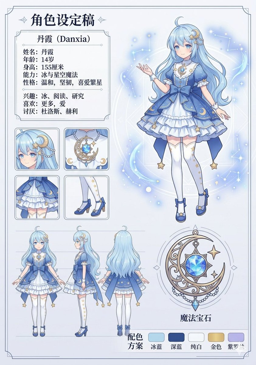AI Prompt for Animated Anime Magical Girl Character Design
