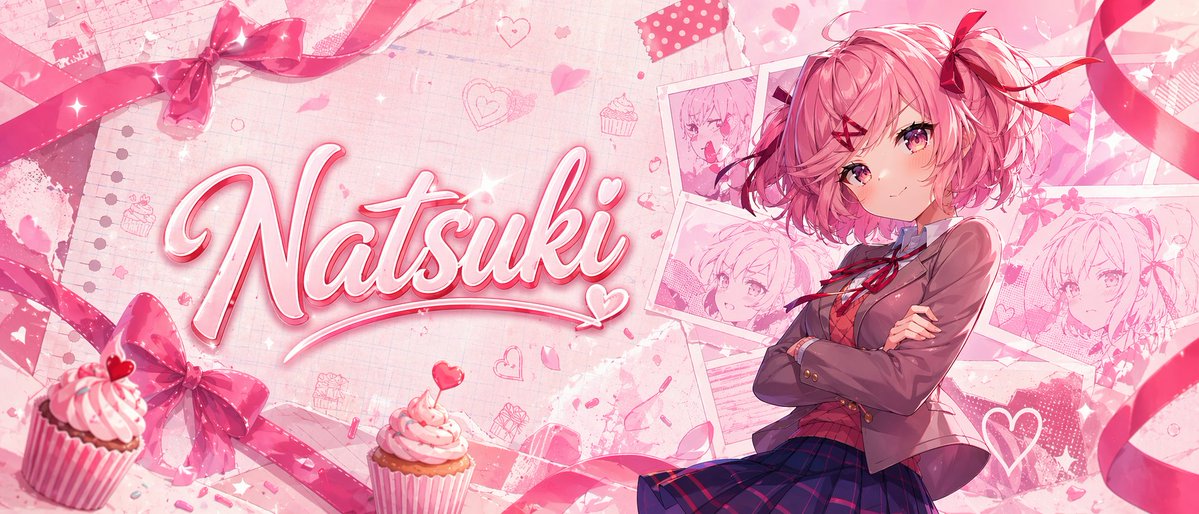 AI Prompt for Anime Banner Design with Pink Romantic Scrapbook Aesthetic