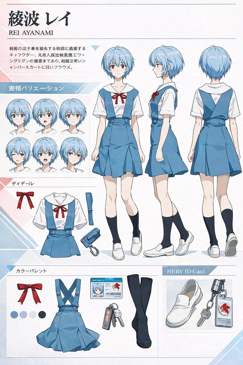 AI Prompt for Anime Character Design Reference Sheet