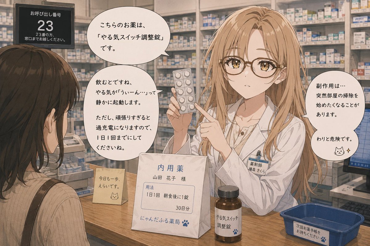 AI Prompt for Anime Character Pharmacist Reimagining: Generate Humorous Anime Screencaps