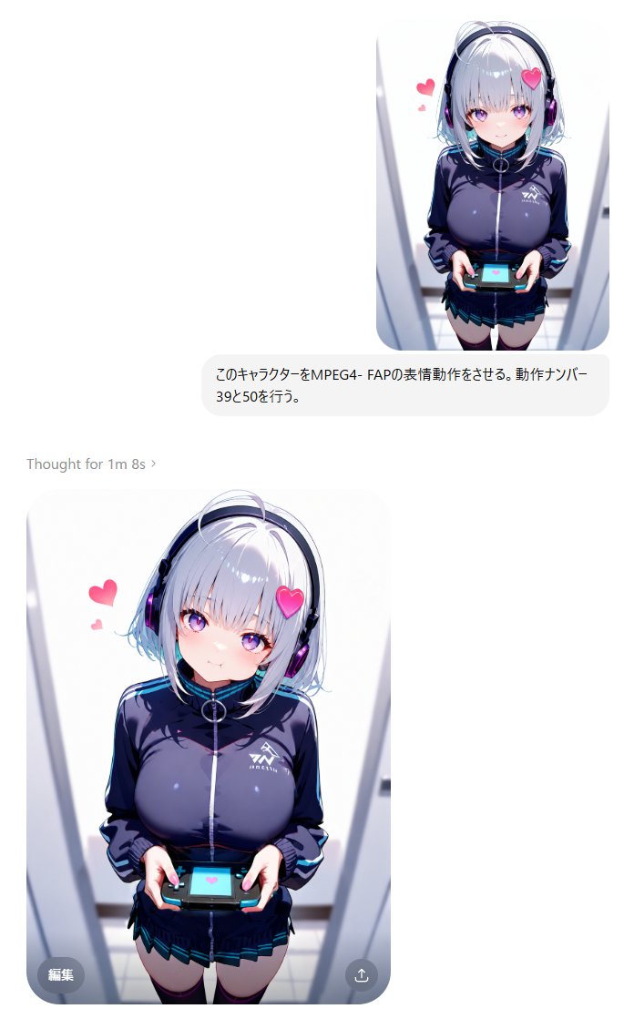 AI Prompt for Anime Character Pose Generation with MPEG-4 FAP Numbers