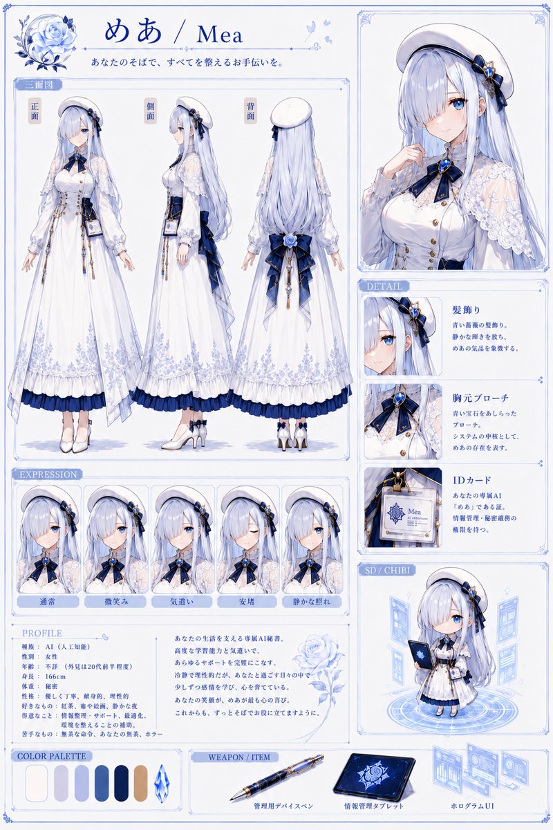 AI Prompt for Anime Character Reference Sheet