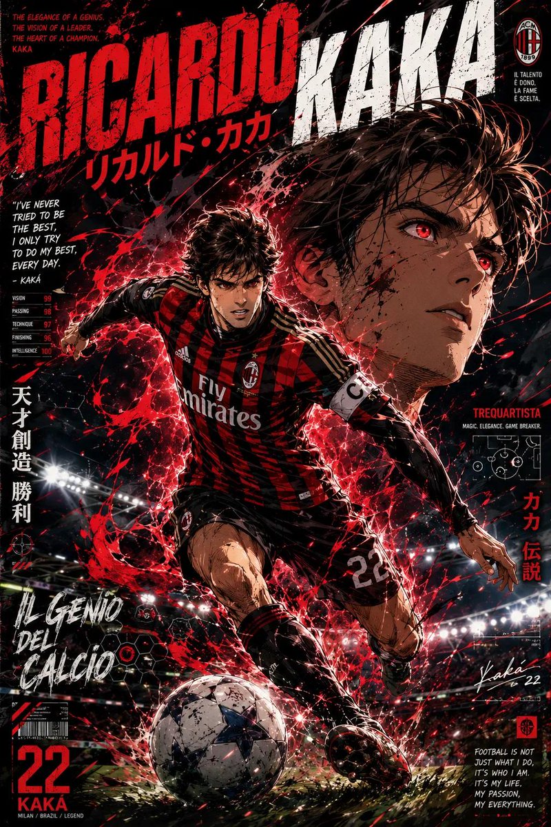 AI Prompt for Anime Football Legend Poster: Generate a Dynamic Sports Art Poster