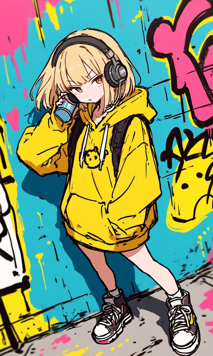 AI Prompt for Anime Graffiti Illustration Generation