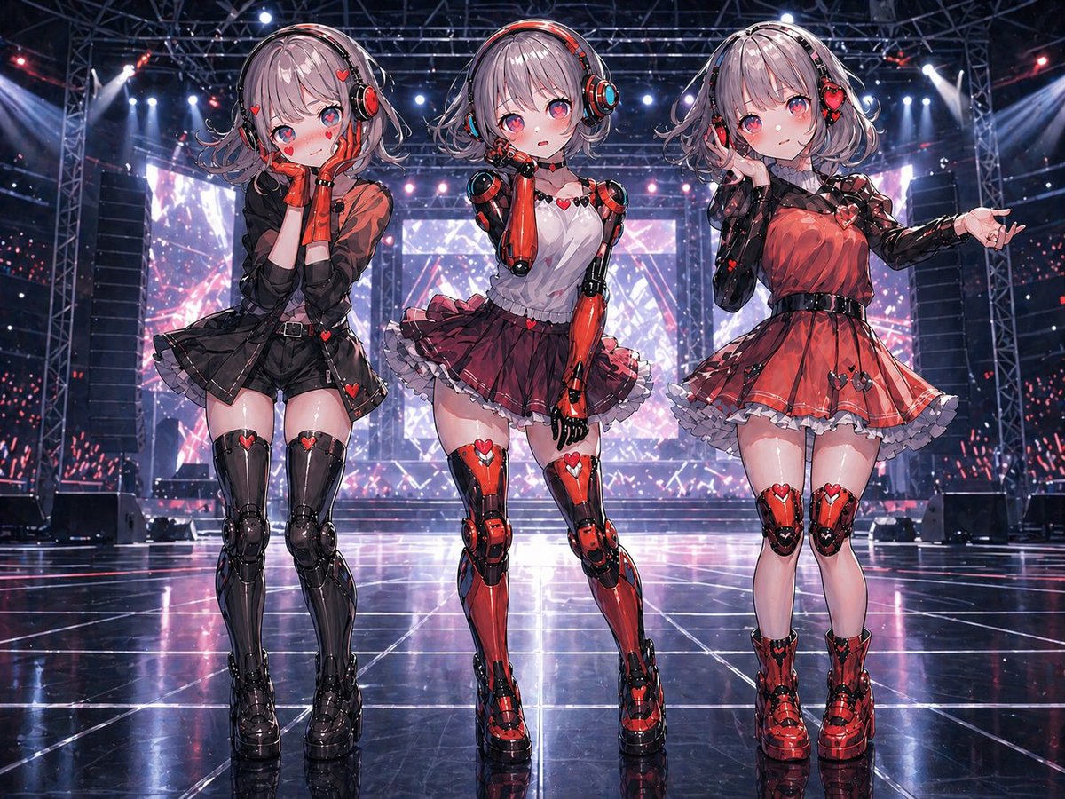 AI Prompt for Anime Idol Android Key Visual Character Concept Art