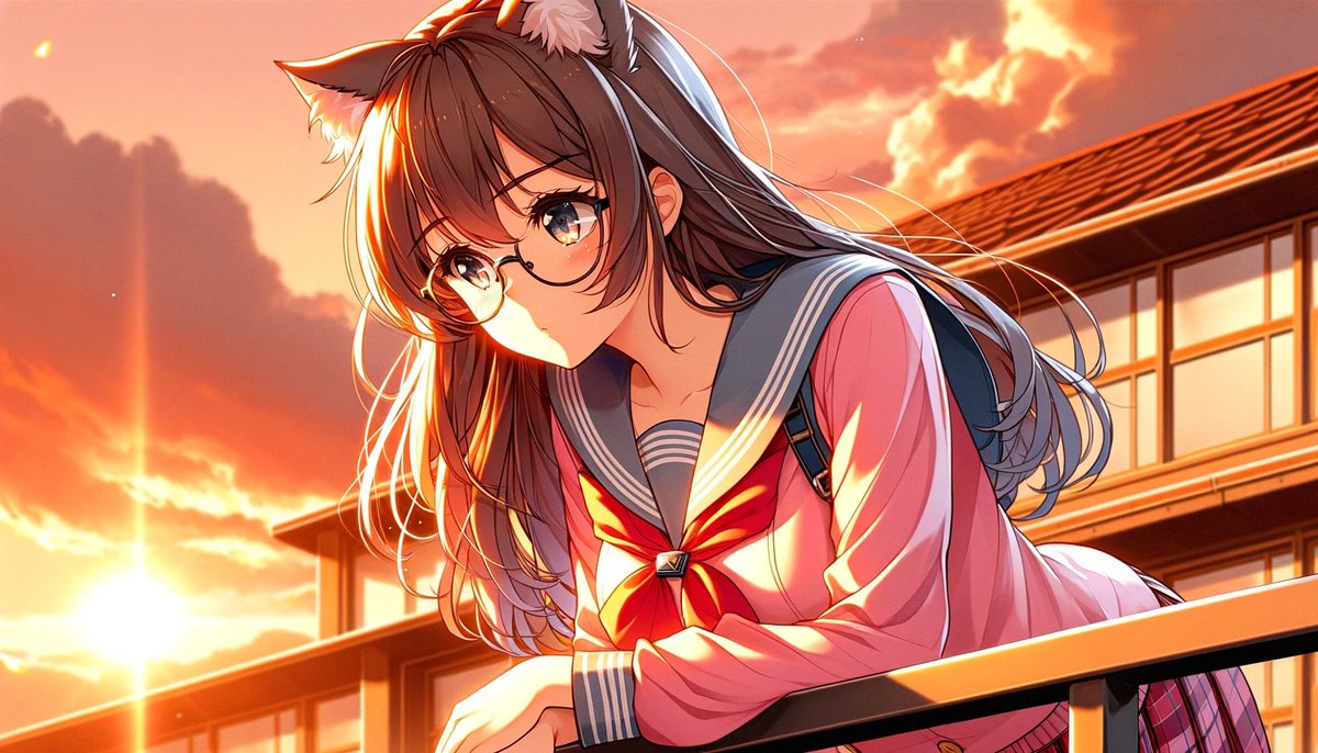 AI Prompt for Anime-Inspired Catgirl Schoolgirl Portrait