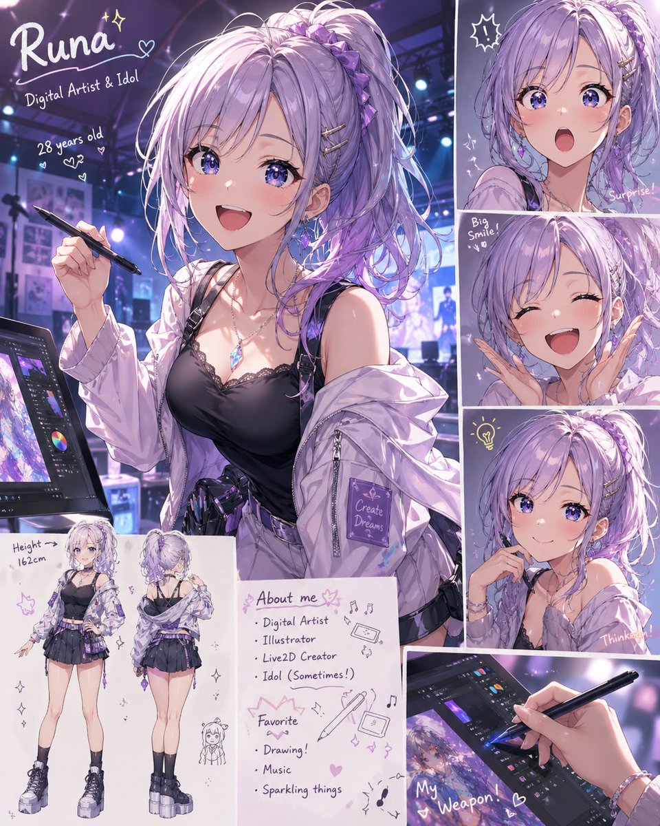 AI Prompt for Anime-Inspired Character Profile Sheet