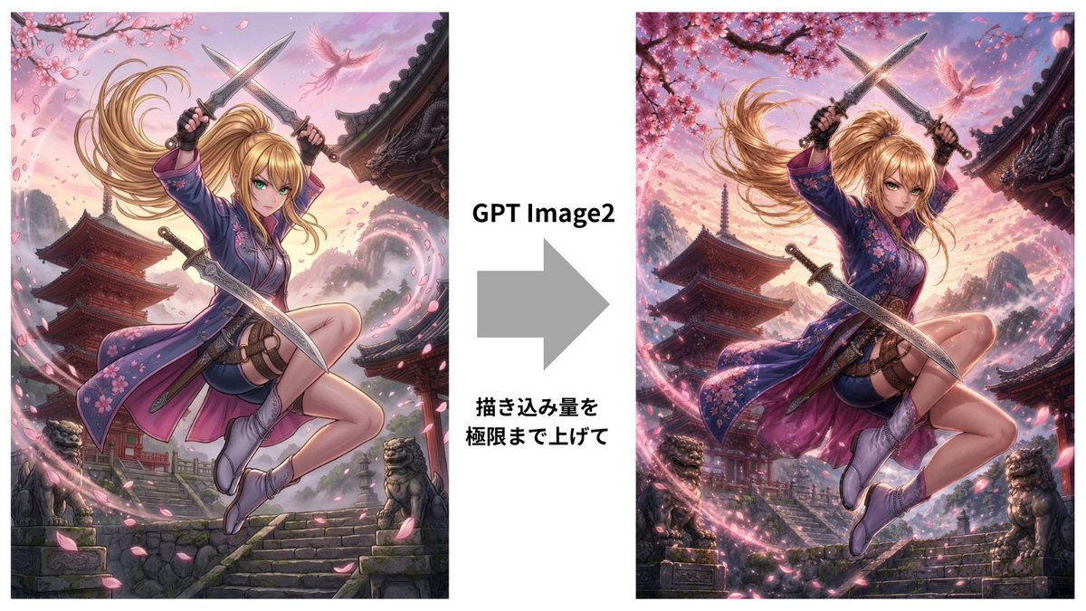 AI Prompt for Anime Kunoichi Comparison Graphic