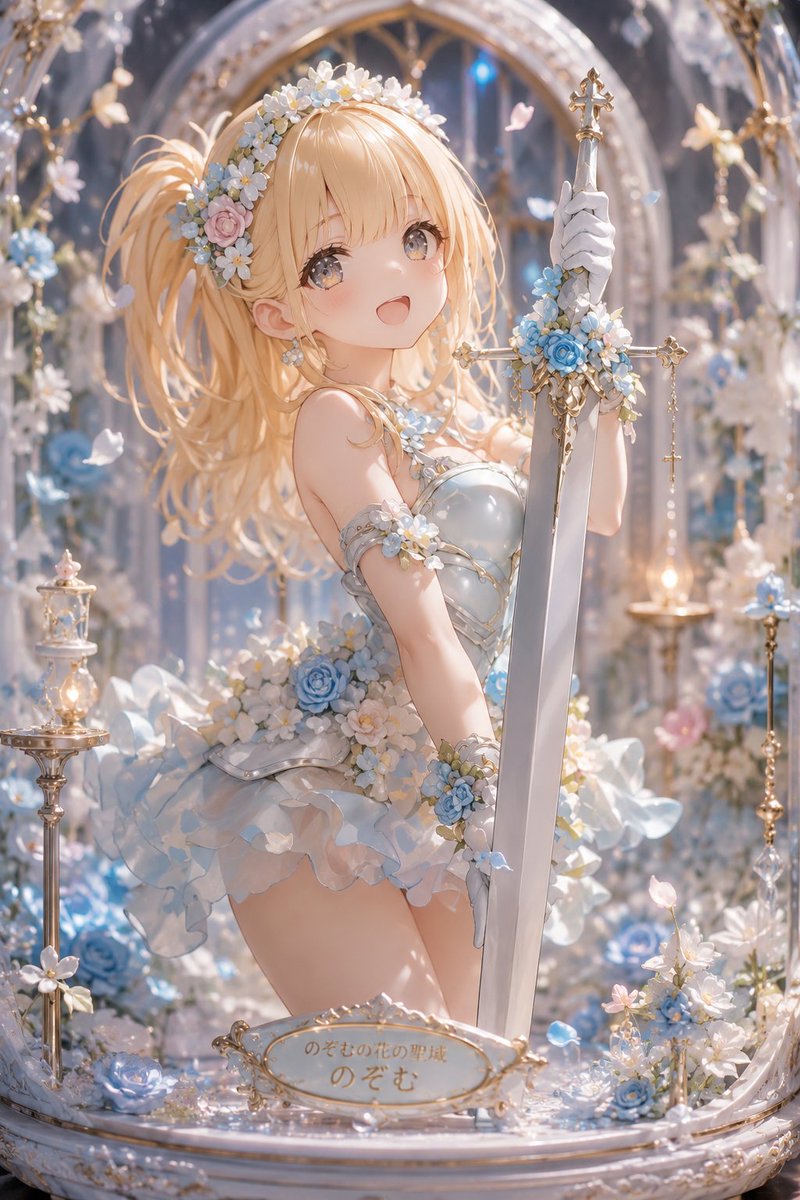AI Prompt for Anime Magical Girl Character with Aqua Dome Background