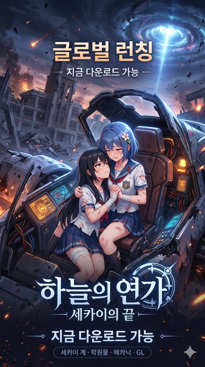 AI Prompt for Anime Sci-Fi Game Launch Poster