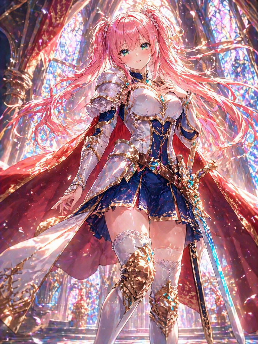 AI Prompt for Anime Style Cathedral Knight Portrait