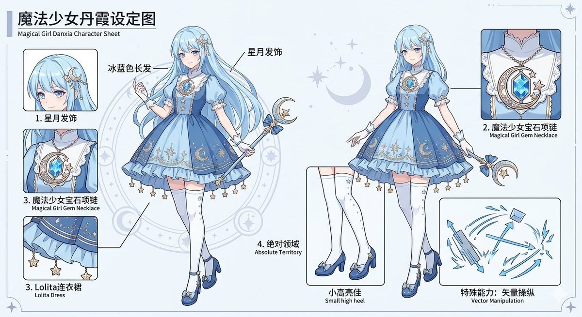 AI Prompt for Anime-Style Magical Girl Character Design