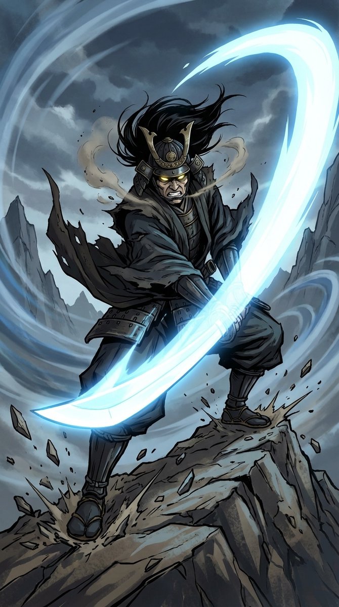 AI Prompt for Anime-Style Samurai Battle Scene Poster