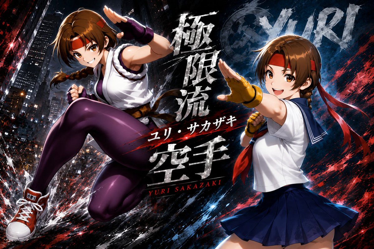 AI Prompt for Anime-Style Yuri Sakazaki Martial Arts Poster