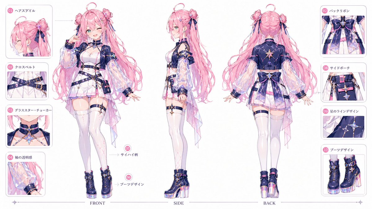 AI Prompt for Anime VTuber Character with Pink Hair