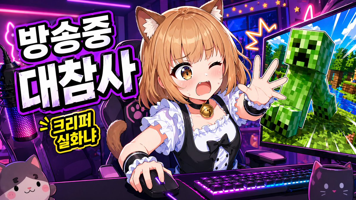 AI Prompt for Anime VTuber Minecraft Livestream Thumbnail