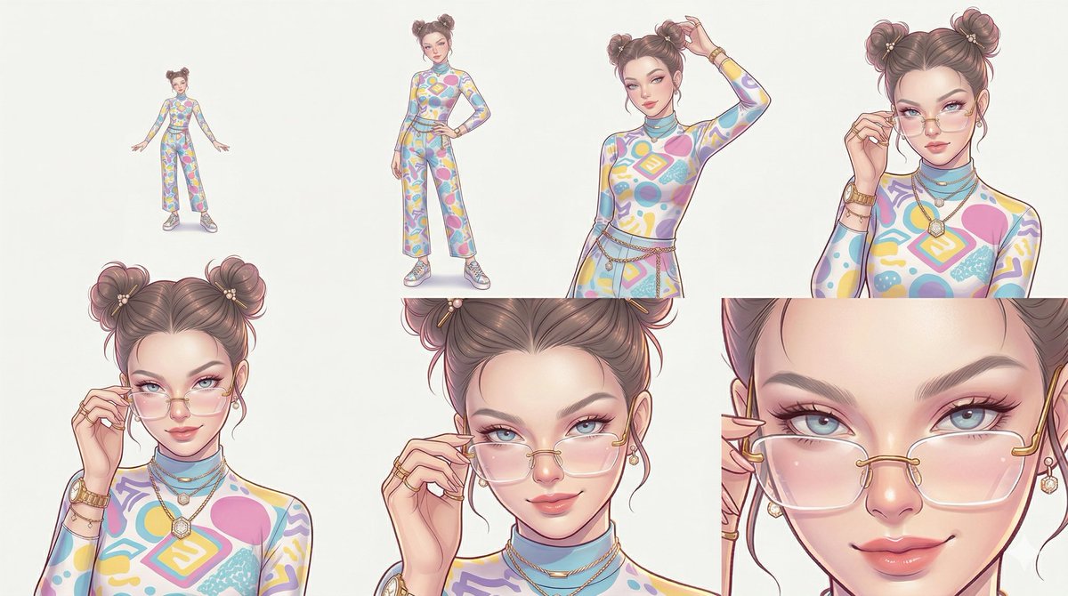 AI Prompt for Character Posing Grid Studies: Generate 6 Panels from Wide to Close-up