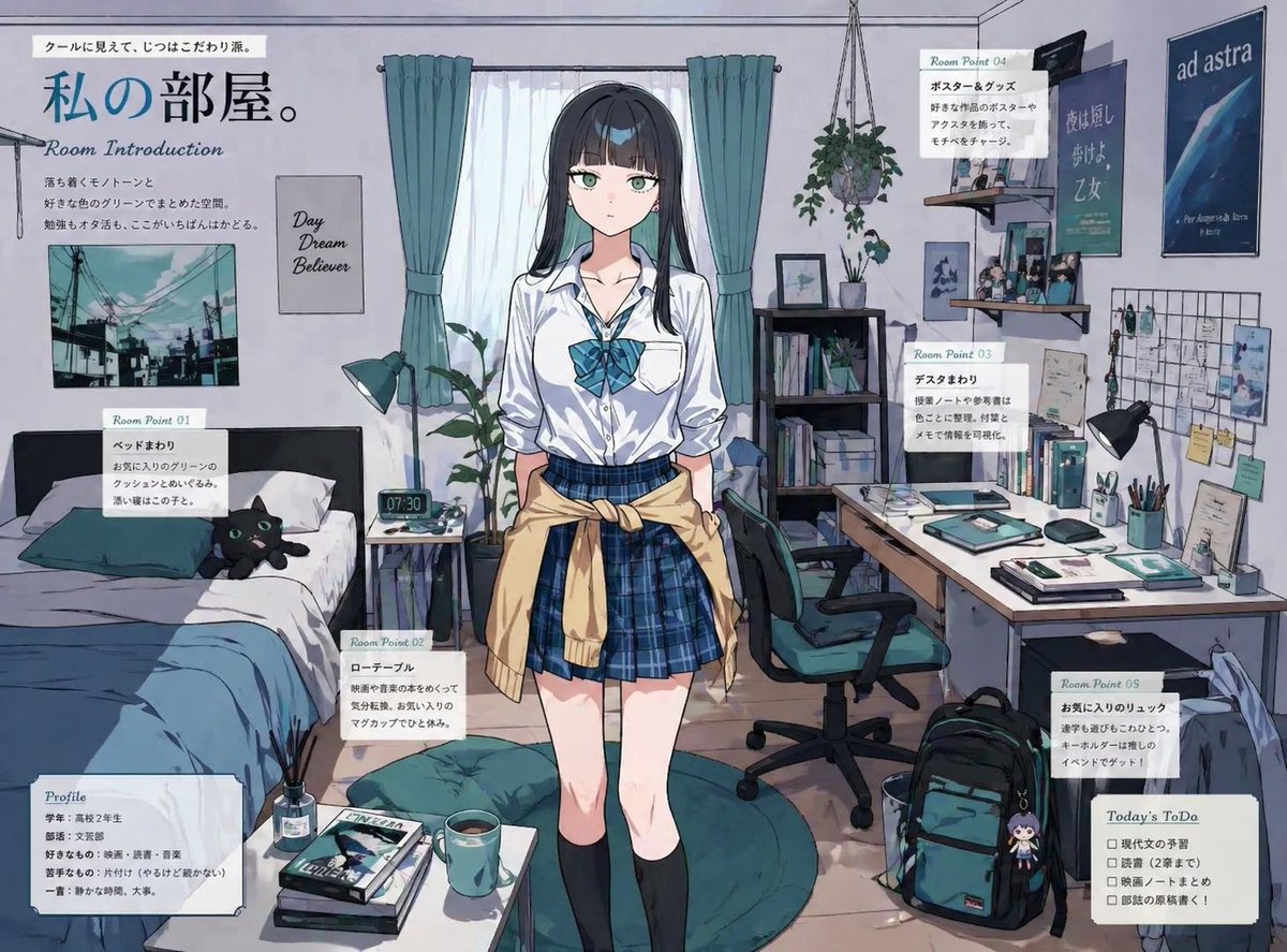 AI Prompt for Character Room Illustration