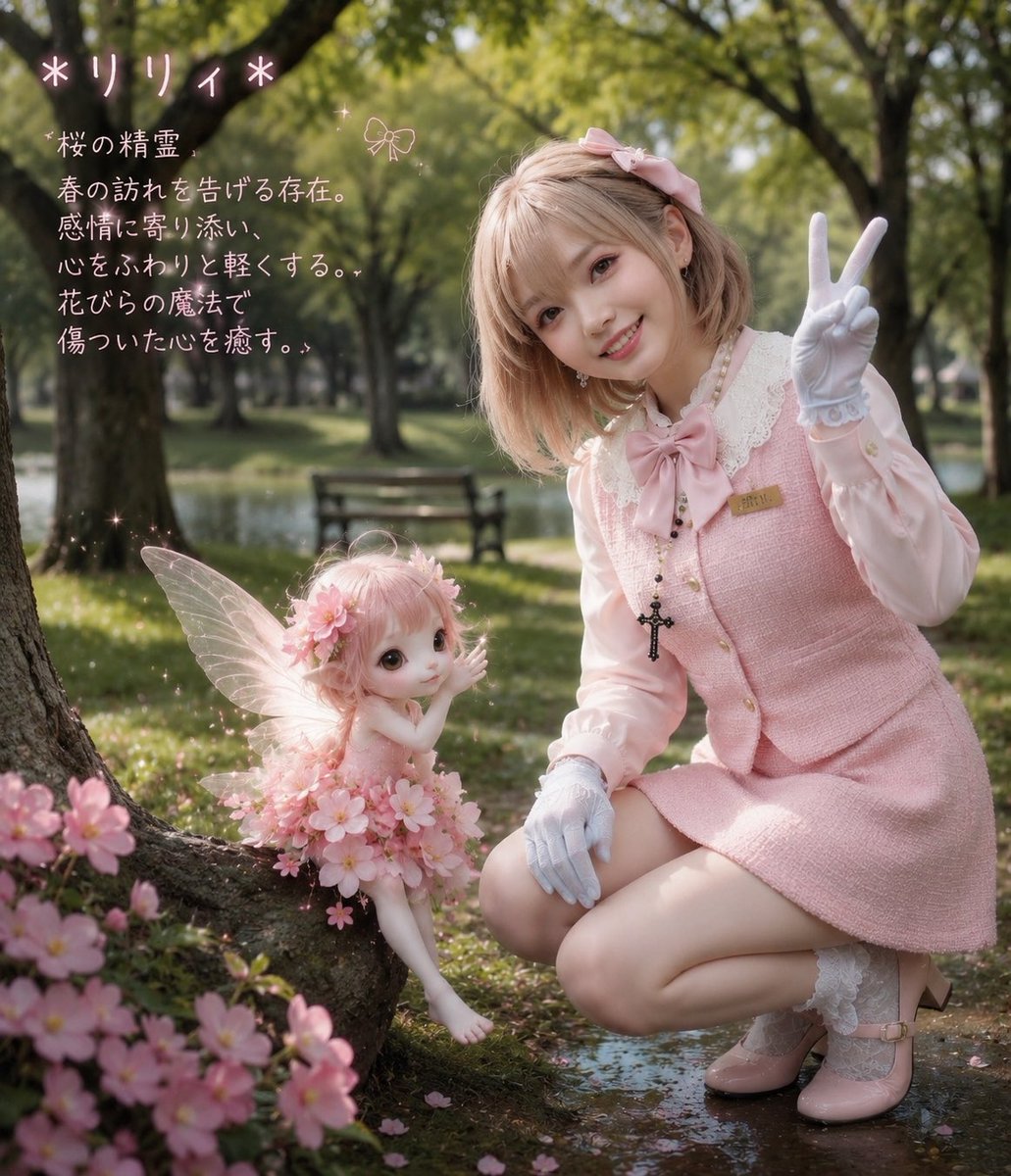 AI Prompt for Cherry Blossom Girl with Sakura Familiar