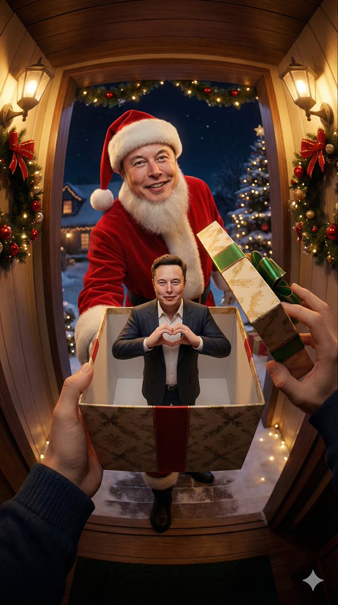 AI Prompt for Christmas Gift Delivery with 3D Miniature Character
