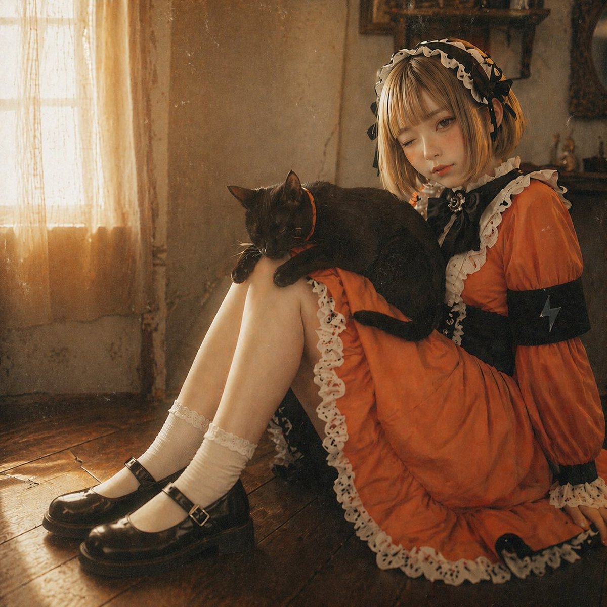 AI Prompt for Cinematic Anime Character Portrait in Warm Vintage Style