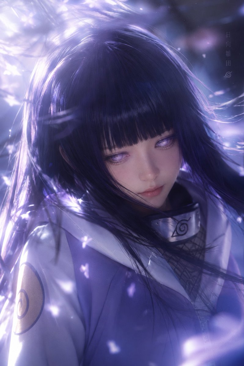 AI Prompt for Cinematic Anime Portrait Generation - Hinata Hyuga Character Art