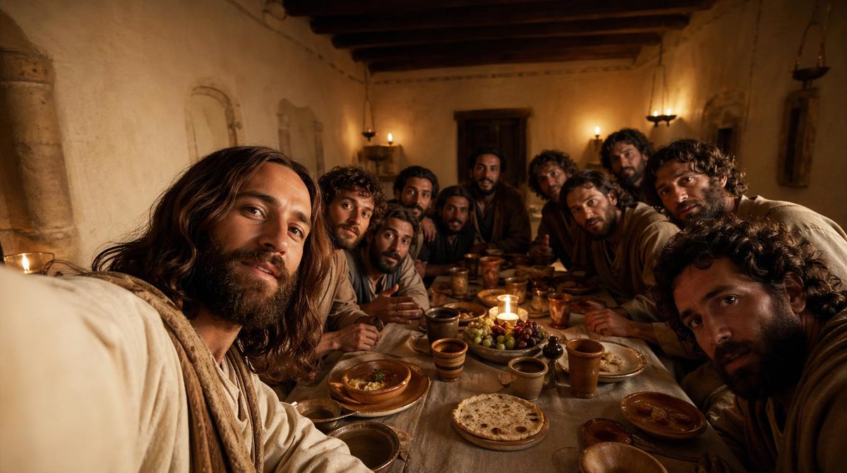 AI Prompt for Cinematic Biblical Dinner Scene with Jesus and the Disciples