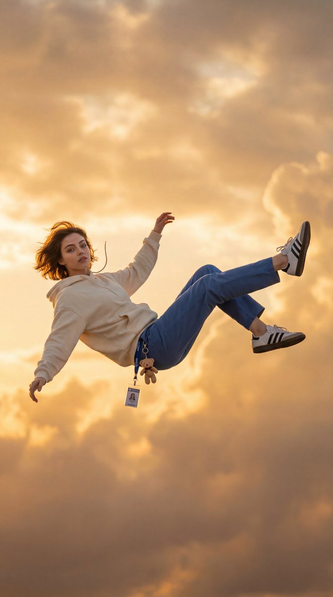 AI Prompt for Cinematic Falling Girl Scene