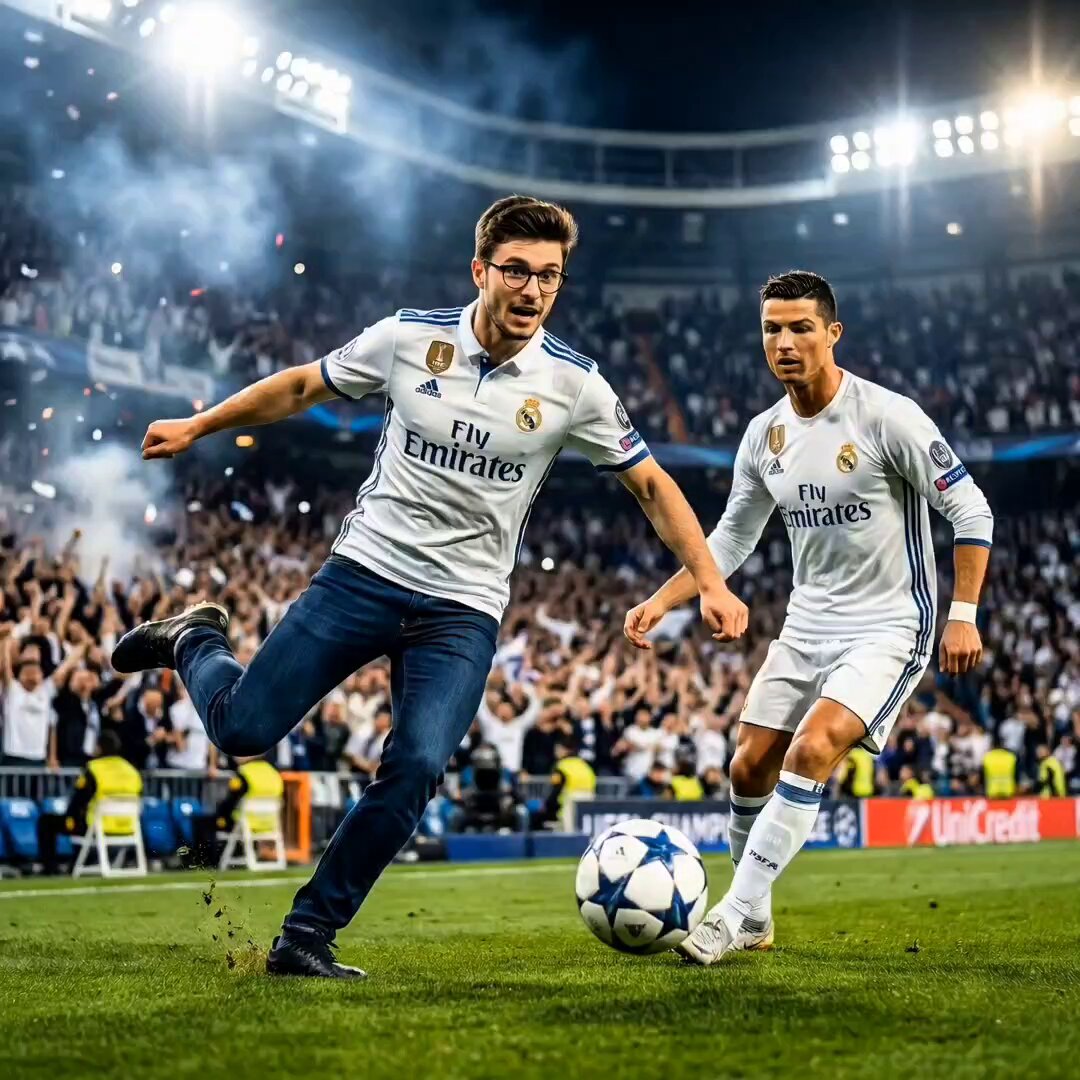 AI Prompt for Cinematic Football Scene with Goal Animation