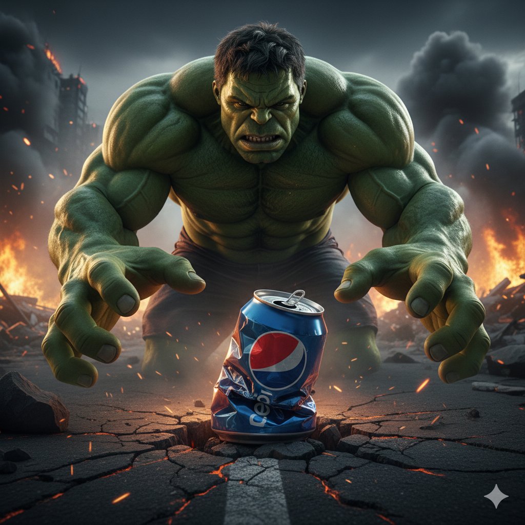 AI Prompt for Cinematic Hulk Scene with Smoky City Ruins