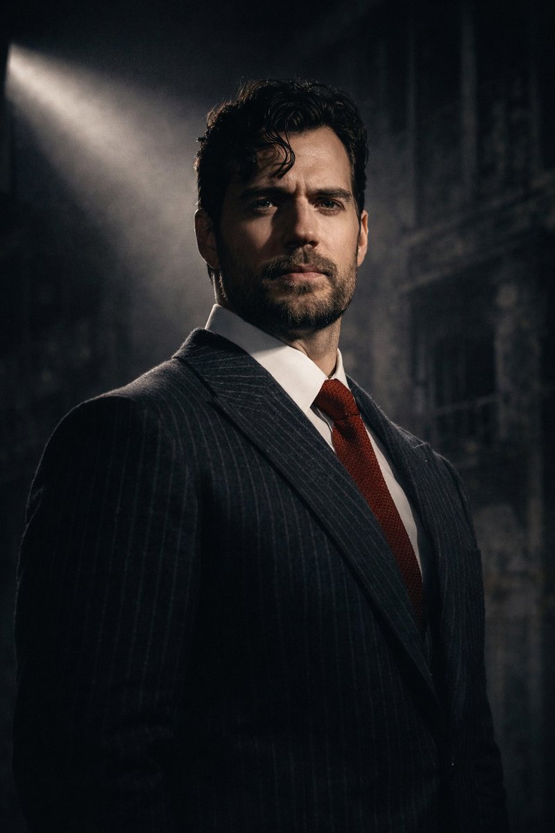 AI Prompt for Cinematic Low-Angle Portrait with Moody Lighting