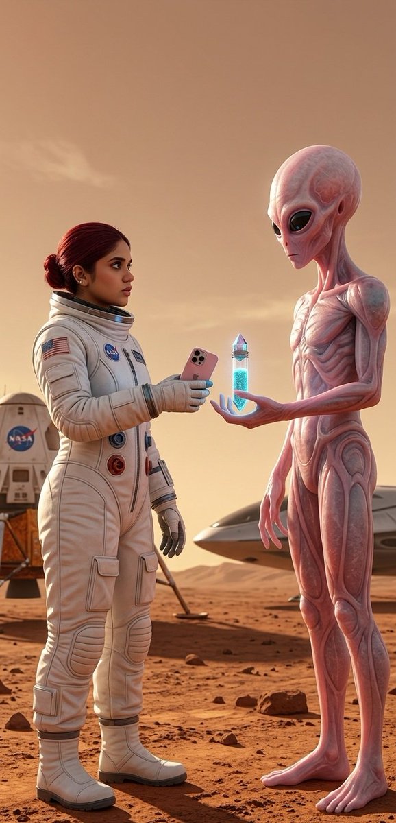 AI Prompt for Cinematic Science Fiction Character Art with a Martian Scene