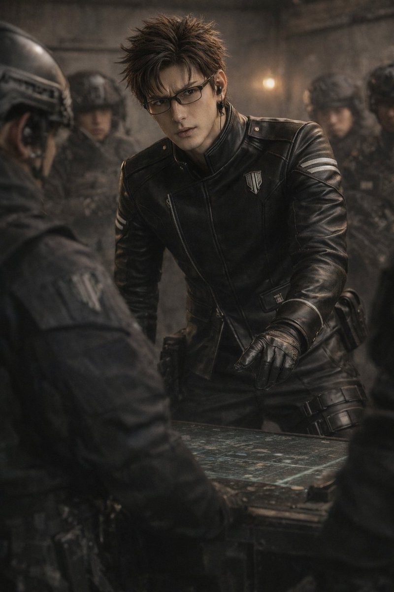 AI Prompt for Cinematic Tactical Leader Portrait in Gritty Command Center