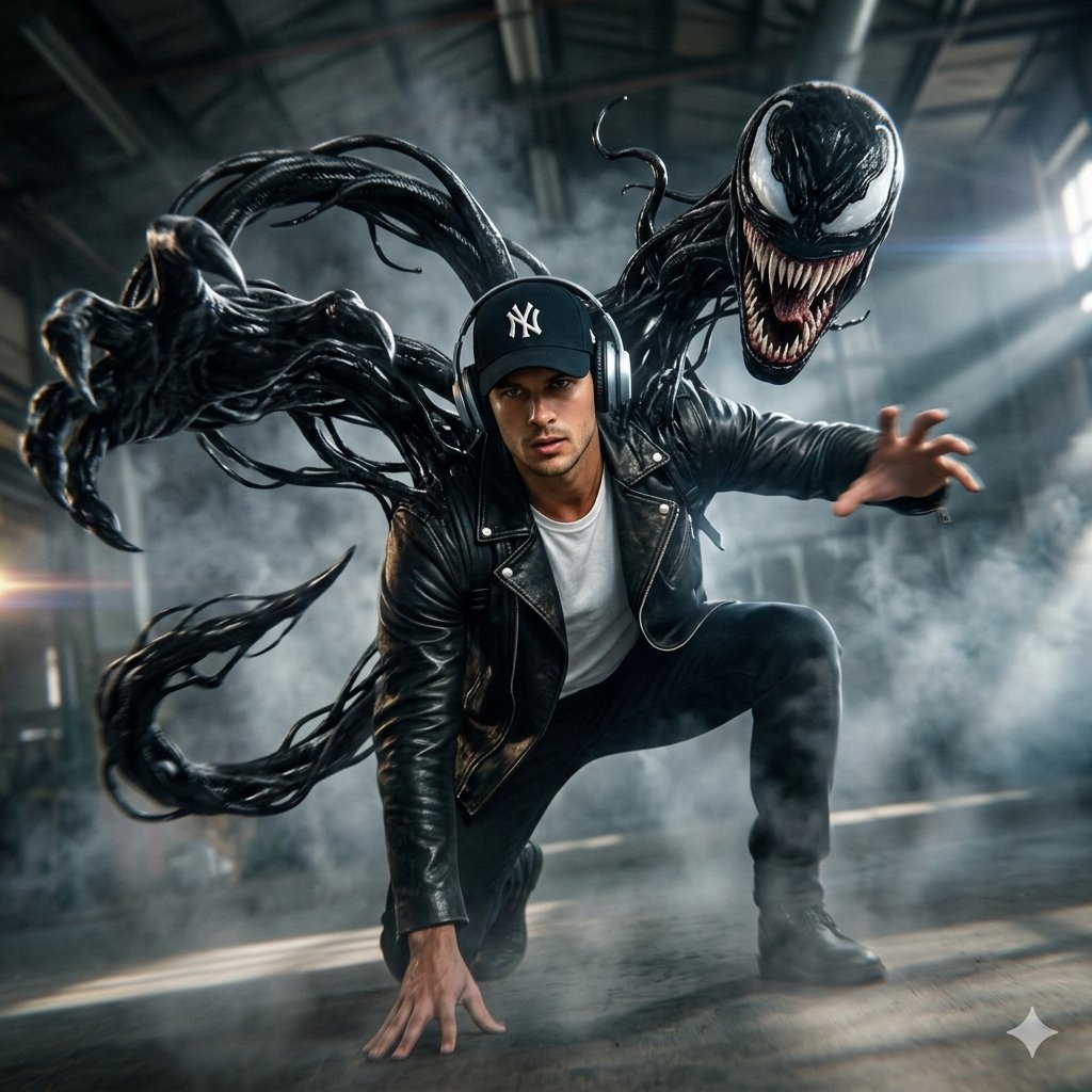 AI Prompt for Cinematic Venom Symbiote Character 3D Render